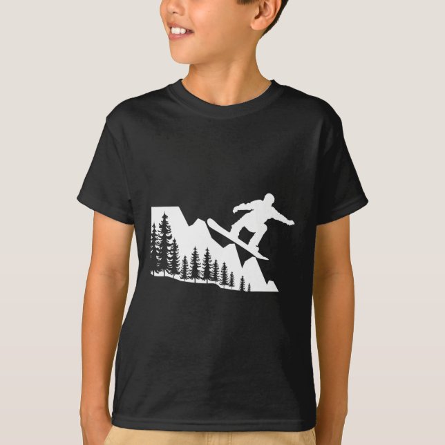 Snowboarding Mountain Winter Sports Adventure Snow T-Shirt (Front)