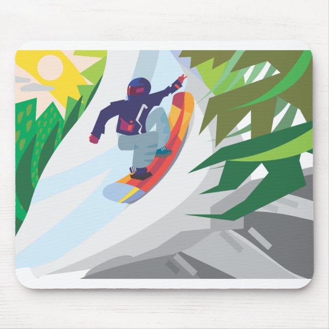 Snowboarding Mouse Mat (Front)