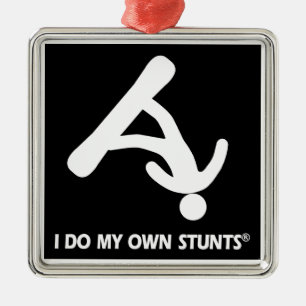 Snowboarding My Own Stunts Metal Tree Decoration