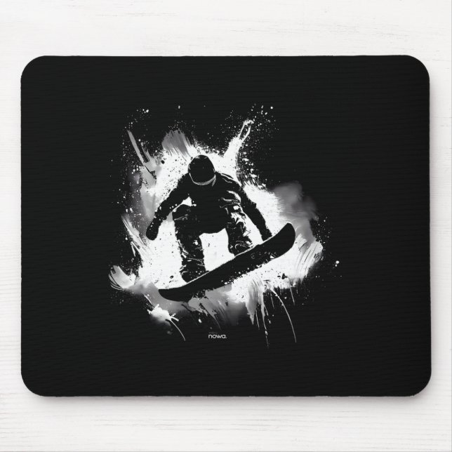 Snowboarding Nose Grab Trick  Mouse Mat (Front)