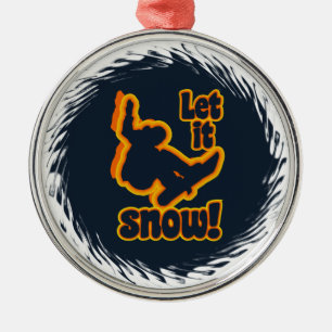 Snowboarding ornament