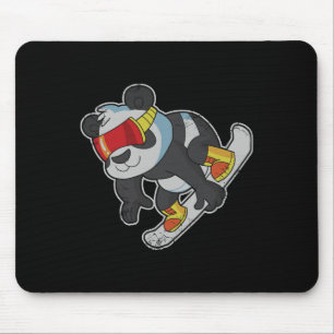 Snowboarding Panda Bear Mouse Mat
