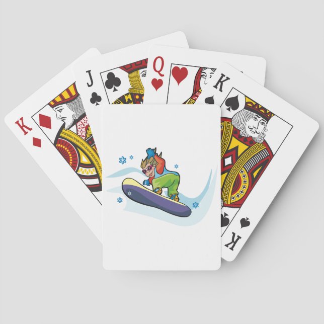 Snowboarding Playing Cards (Back)