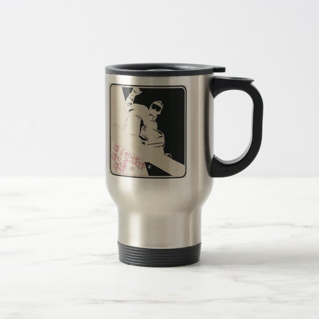 Snowboarding/Pop Art Travel Mug (Right)