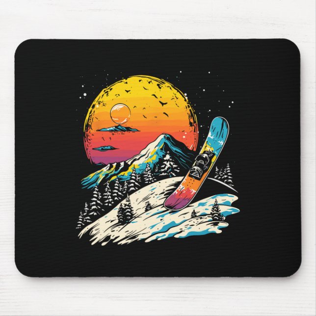 Snowboarding Portrait Winter Sports  Mouse Mat (Front)