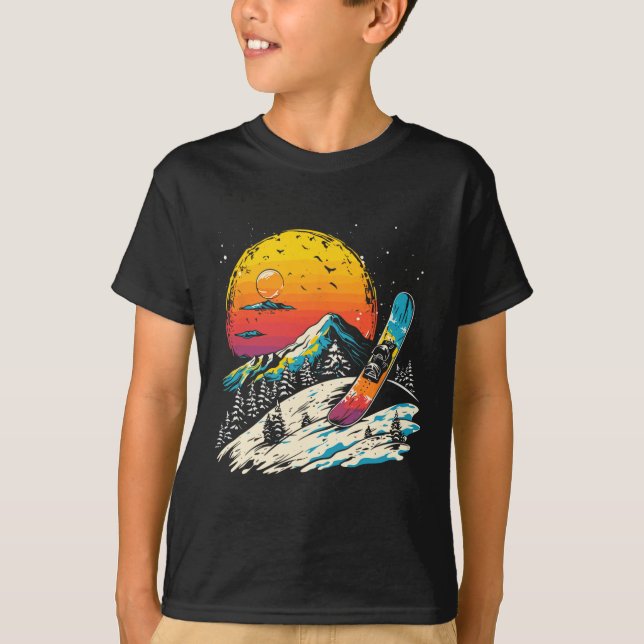 Snowboarding Portrait Winter Sports  T-Shirt (Front)
