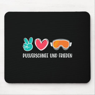 Snowboarding Powder Snow And Peace Funny Snowboard Mouse Mat