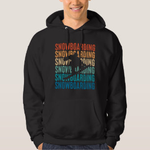 Snowboarding Retro Gift for Snowboarder Hoodie