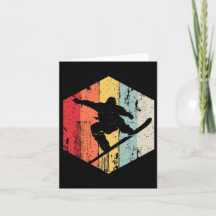 Snowboarding Retro Style Snowboarder  Card