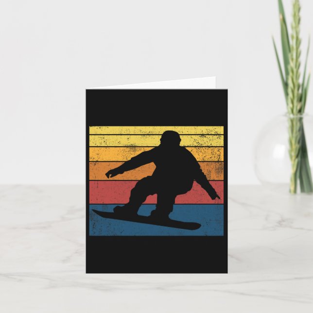 Snowboarding Retro Vintage Gift  Card (Front)