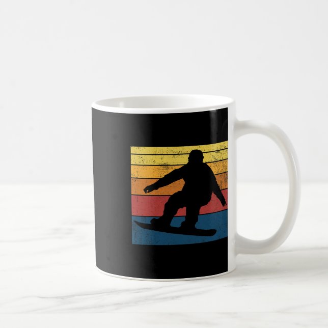Snowboarding Retro Vintage Gift  Coffee Mug (Right)