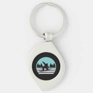 Snowboarding Retro Vintage Key Ring