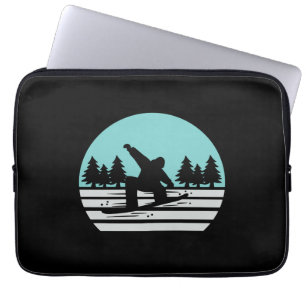 Snowboarding Retro Vintage Laptop Sleeve