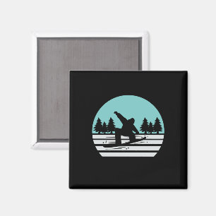 Snowboarding Retro Vintage Magnet