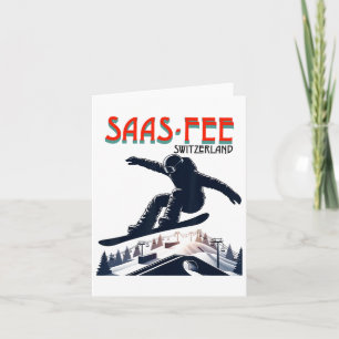 Snowboarding Saas-fee Switzerland  Card