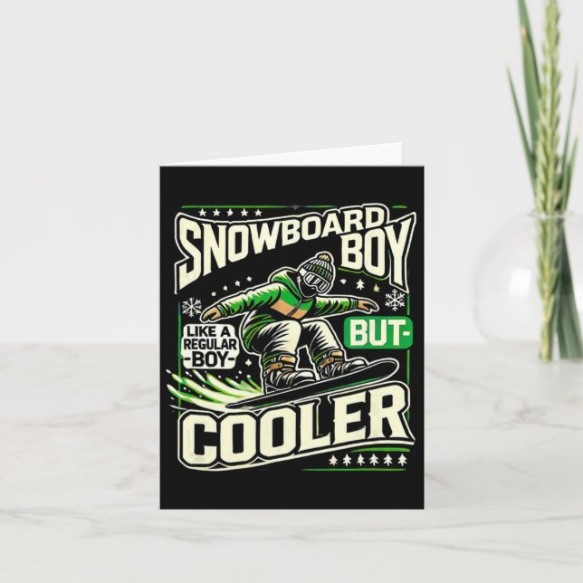 Snowboarding Shirt Boys Snowboarder Snowboard Love Card (Front)