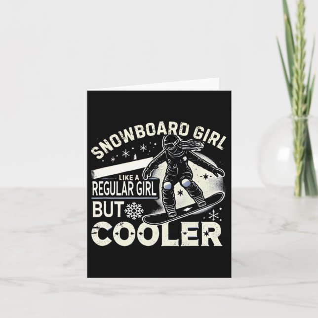 Snowboarding Shirt Girls Snowboarder Snowboard Lov Card (Front)