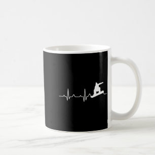 Snowboarding Shirt Heartbeat Snowboarder Gift Coffee Mug