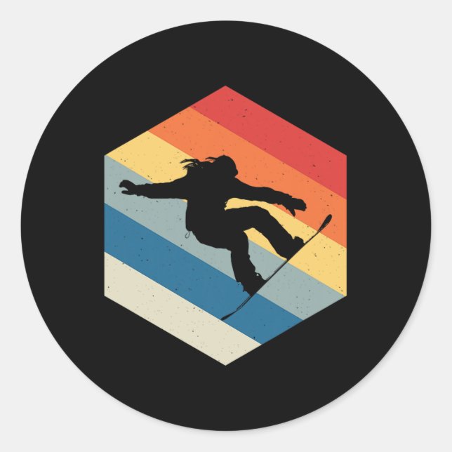 Snowboarding Shirt Snowboarder Snowboard Lover Sno Classic Round Sticker (Front)