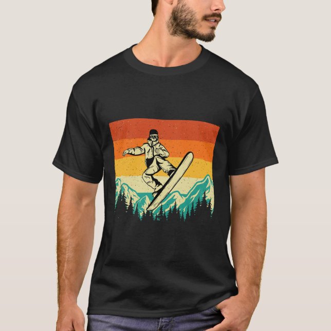Snowboarding Shirts Retro Vintage Snowboarder - Wi (Front)