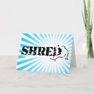 snowboarding: shred card
