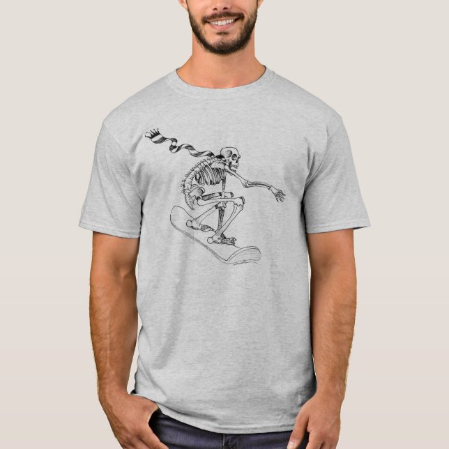 Snowboarding Skeleton T-Shirt (Front)