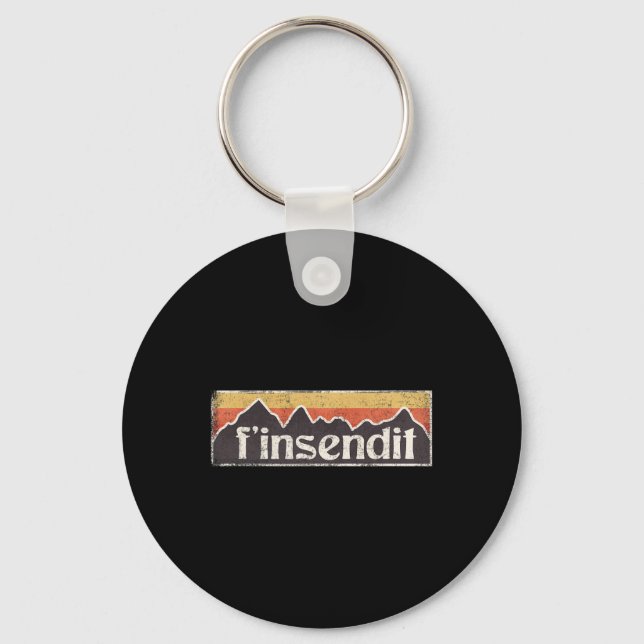 Snowboarding Skiing Send It Finsendit Funny T Shir Key Ring (Front)