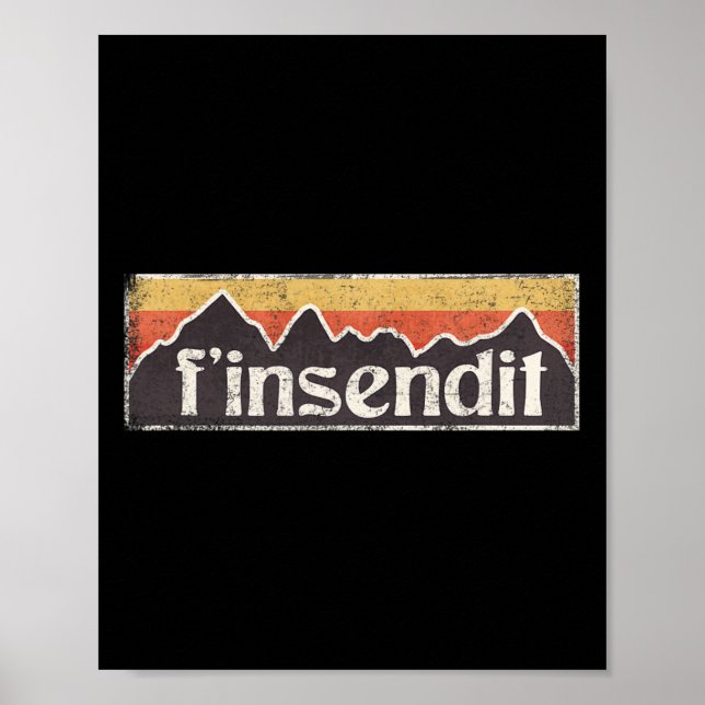 Snowboarding Skiing Send It Finsendit Funny T Shir Poster (Front)