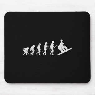 Snowboarding Skiing Snowboarder Winter Funny Evolu Mouse Mat