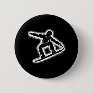 Snowboarding Snowboard Boys Kids Mens 1 6 Cm Round Badge