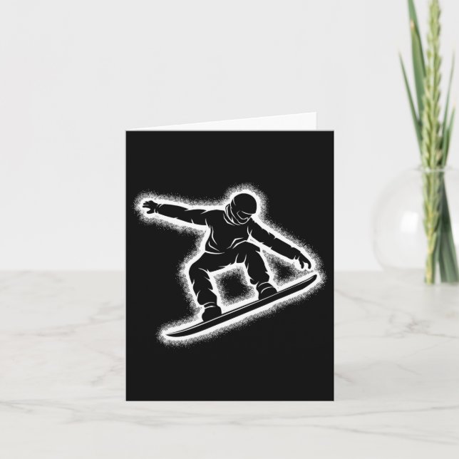 Snowboarding Snowboard Boys Kids Mens 1  Card (Front)