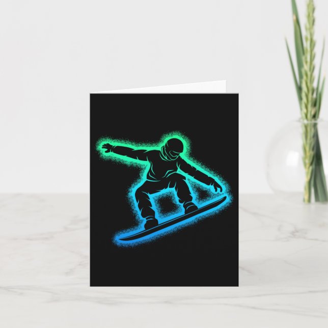 Snowboarding Snowboard Boys Kids Mens  Card (Front)