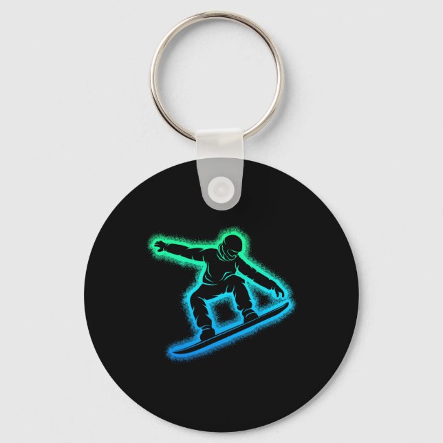 Snowboarding Snowboard Boys Kids Mens  Key Ring (Front)