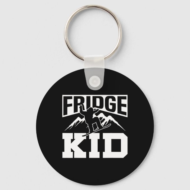 Snowboarding Snowboard Fridge Kid 1  Key Ring (Front)