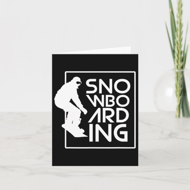 Snowboarding Snowboard Gift Love Snowboarding  Card (Front)