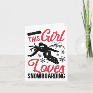 Snowboarding Snowboard Girl  Card