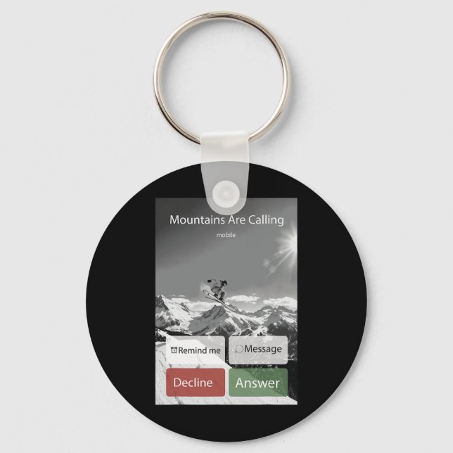 Snowboarding Snowboard Mobile Phone Display Vintag Key Ring (Front)
