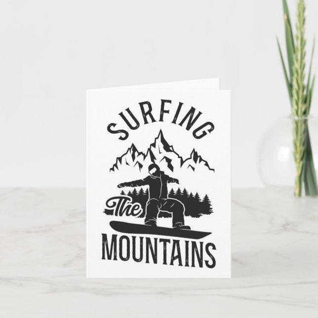 Snowboarding Snowboard Mountain 1  Card (Front)