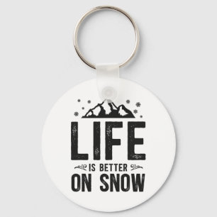 Snowboarding Snowboard Mountain Ski Skiing  Key Ring