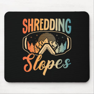 Snowboarding Snowboard Outfit Shredding Slopes Sno Mouse Mat