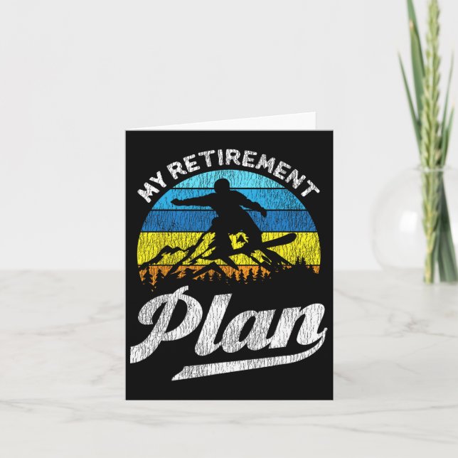 Snowboarding Snowboard Retire Vintage Retro My Ret Card (Front)