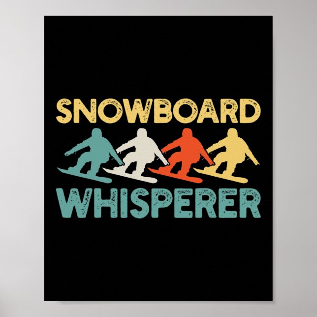 Snowboarding Snowboard Retro  Poster (Front)