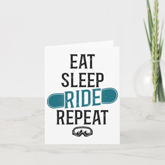 Snowboarding Snowboard Ride  Card (Front)