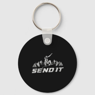 Snowboarding Snowboard Send It Key Ring