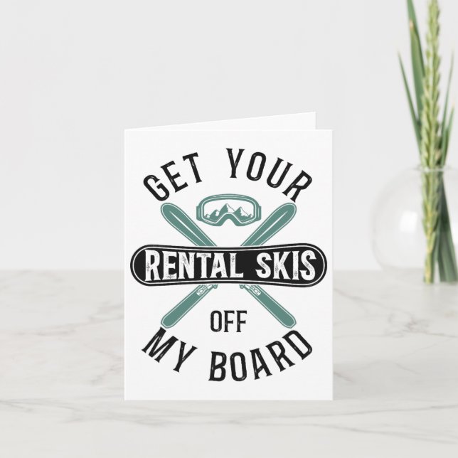 Snowboarding Snowboard Ski Skiing  Card (Front)