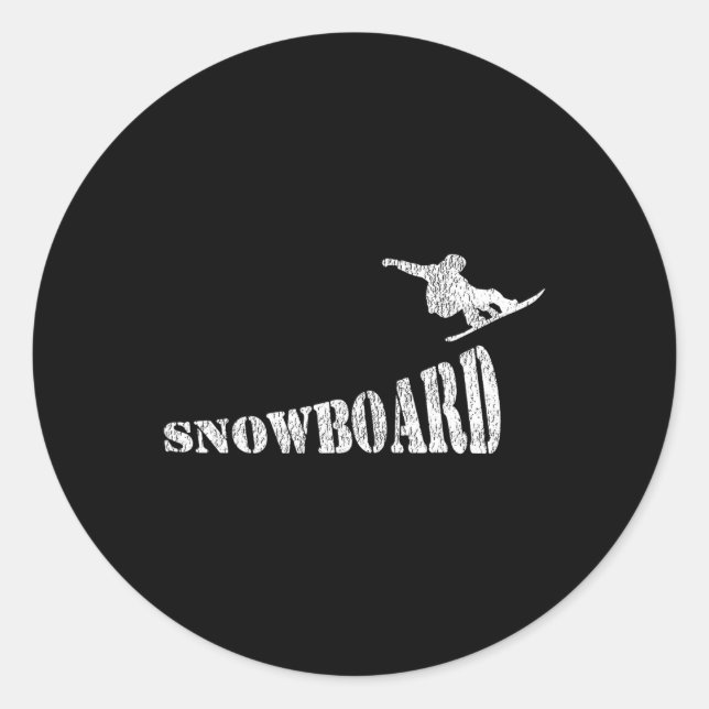 Snowboarding Snowboard Snowboard  Classic Round Sticker (Front)