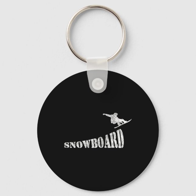 Snowboarding Snowboard Snowboard  Key Ring (Front)