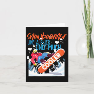 Snowboarding Snowboard Snowboarder Like A Skier On Card