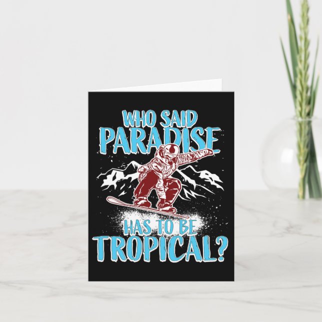 Snowboarding Snowboard Snowboarder Winter Funny Qu Card (Front)