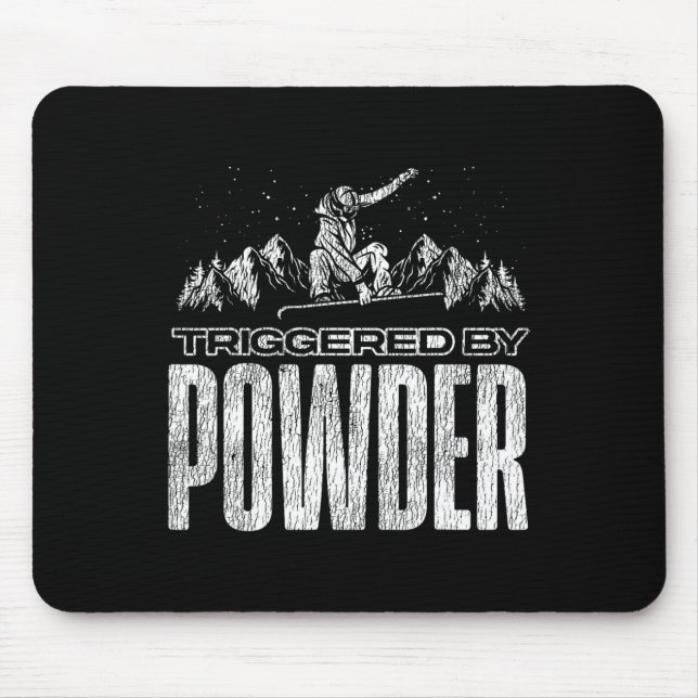 Snowboarding Snowboard Triggered By Powder  Mouse Mat (Front)